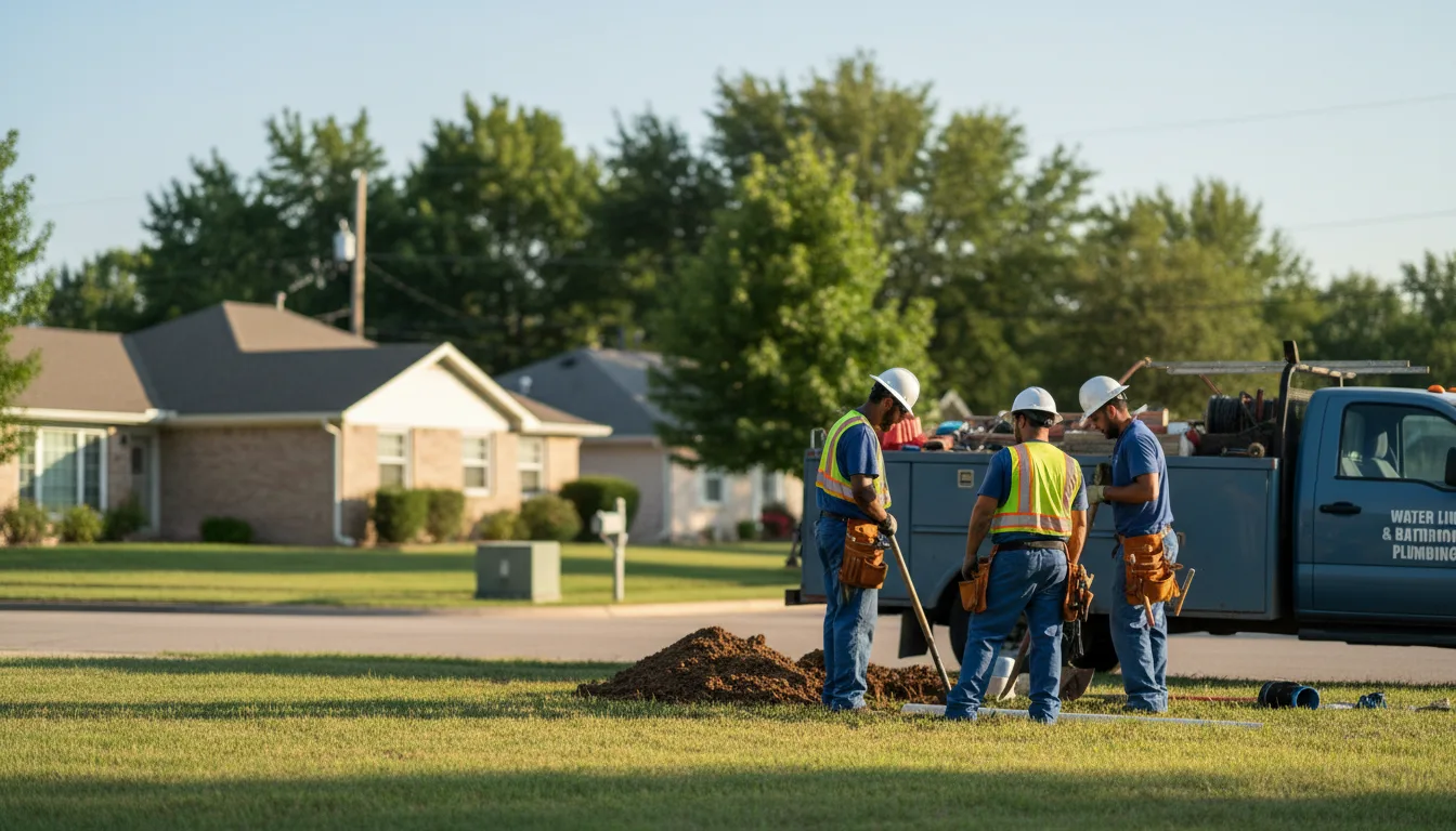 Residential water line and bathroom plumbing service in Rogers, NM